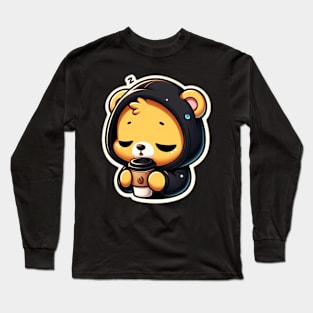 A Cute Baby Bear's Coffee Break Long Sleeve T-Shirt